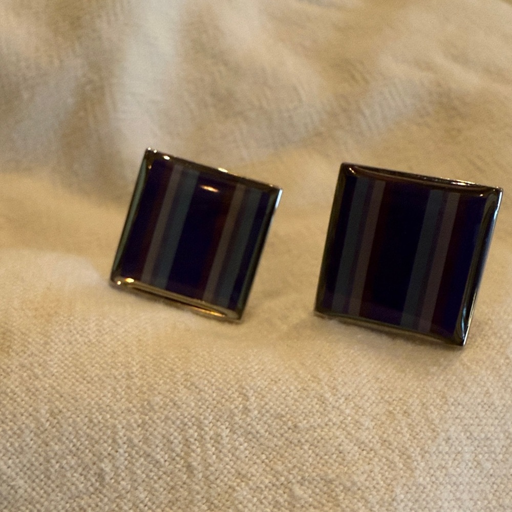 Elegant Black and Brown Cufflinks